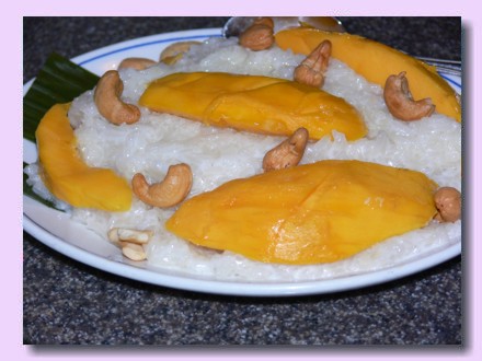 Mango Sticky Rice at Bow Thai restaurant
